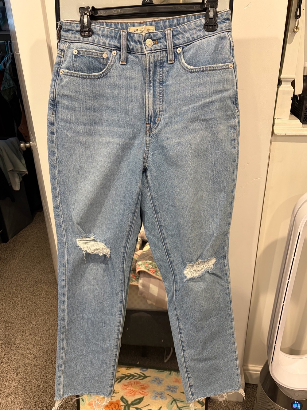 Madewell Curvy Perfect Vintage Jean Lightwash, distressed